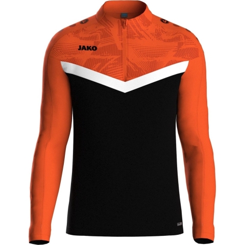 JAKO 8624K Ziptop Iconic Kids - Zwart/Fluo Oranje - 164