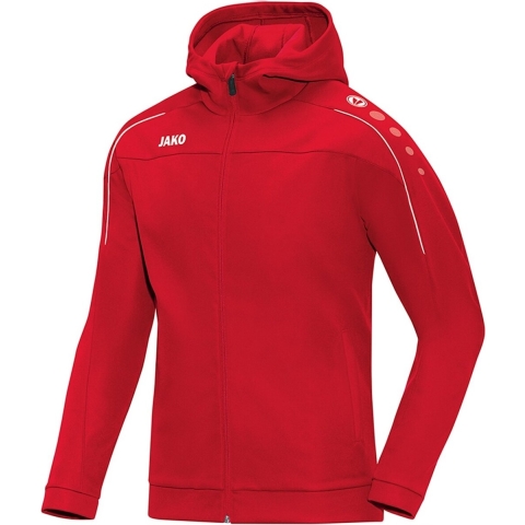JAKO 6850 Jas Met Kap Classico - Rood - M
