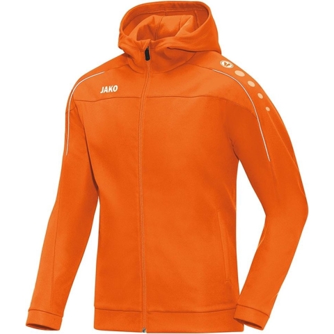 JAKO 6850K Jas Met Kap Classico Kids - Fluo Oranje - 164