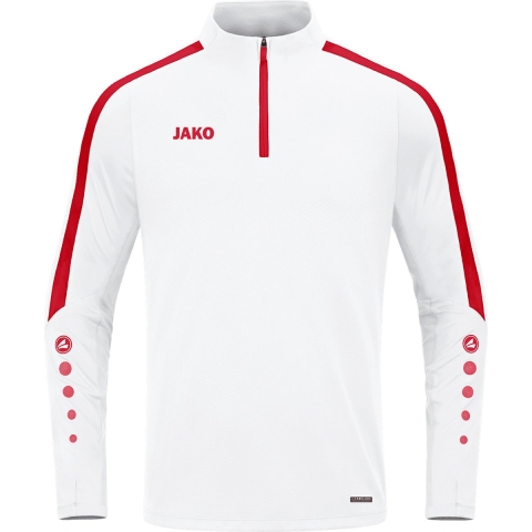 JAKO 8623K Ziptop Power Kids - Wit/Rood - 140