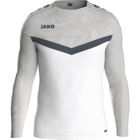 JAKO 8824 Sweater Iconic - Wit/Zachtgrijs/Antra Light - S