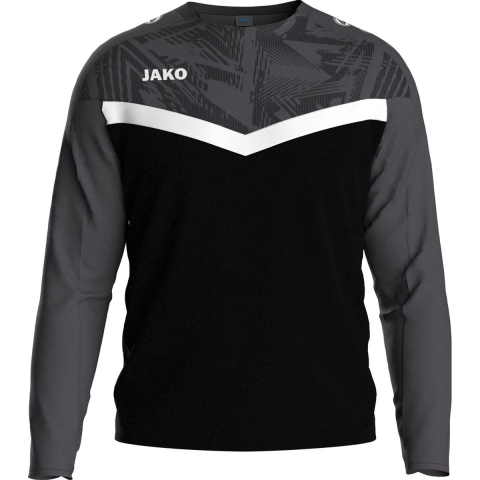 JAKO 8824 Sweater Iconic - Zwart/Antraciet - XL