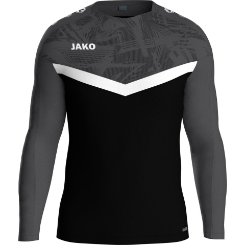 JAKO 8824 Sweater Iconic - Zwart/Antraciet - XXL