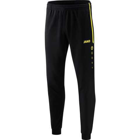 JAKO 9218 Polyesterbroek Competition 2.0 - Zwart/Fluogeel - L