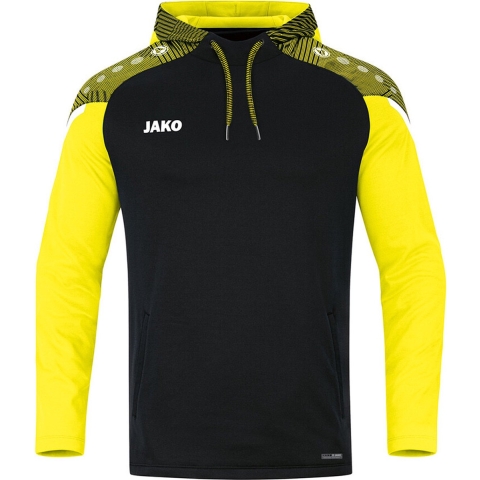 JAKO 6722K Sweater Met Kap Performance Kids - Zwart/Zachtgeel - 116