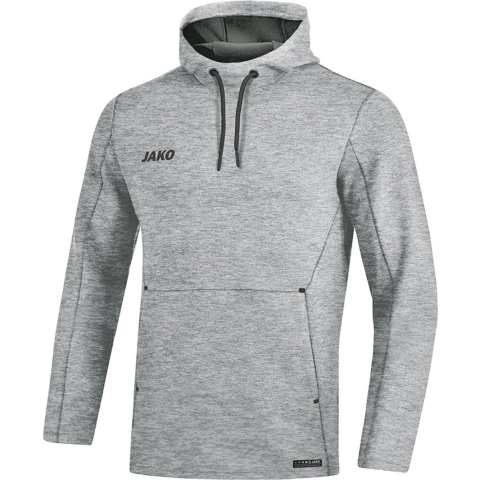 JAKO 6729 Sweater Met Kap Premium Basics - Lichtgrijs Gemeleerd - L