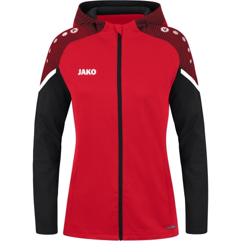 JAKO 6822 Jas Met Kap Performance - Rood/Zwart - 4XL