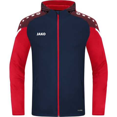 JAKO 6822K Jas Met Kap Performance Kids - Marine/Rood - 128