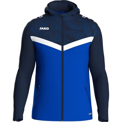 JAKO 6824 Jas Met Kap Iconic - Royal/Marine - XXL