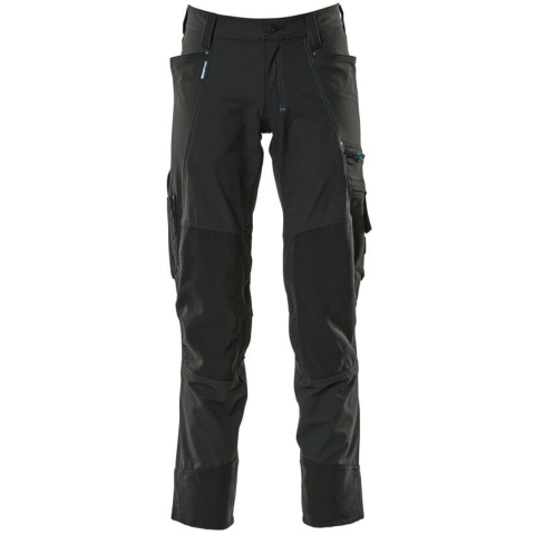 Mascot Hose mit Knietaschen, Stretchstoff Hose Größe 76C42, schwarz