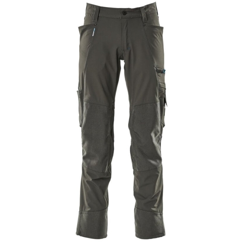 Mascot Hose mit Knietaschen, Stretchstoff Hose Größe 76C48, dunkelanthrazit