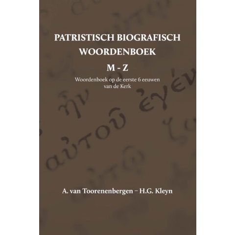 Patristisch Biografisch Woordenboek (Paperback)