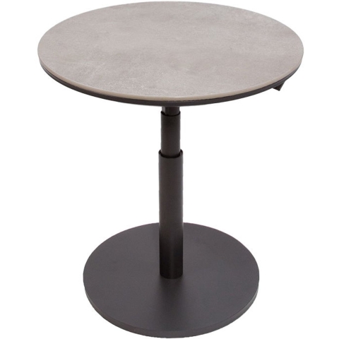 Padroni verstelbare bijzettafel midnight grey keramiek dia. 59 cm - Oosterik home