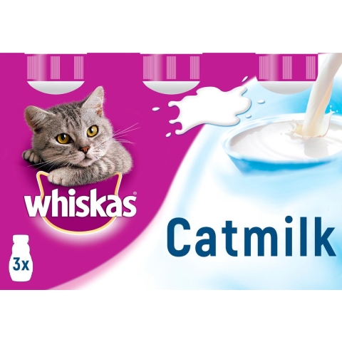 5x Whiskas Kattenmelk Flesje 3 x 200 ml