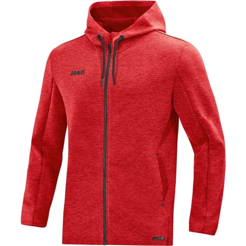 JAKO 6829 Jas Met Kap Premium Basics - Rood Gemeleerd - 3XL