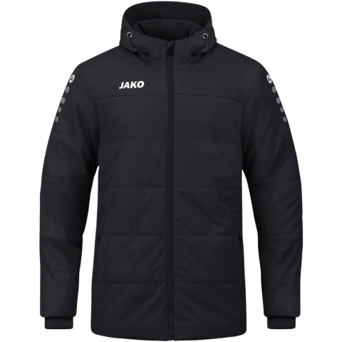 JAKO 7103 Coachvest Team Met Kap - Zwart - S