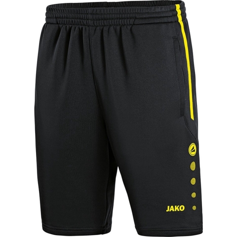 JAKO 8595 Trainingsshort Active - Zwart/Fluogeel - S