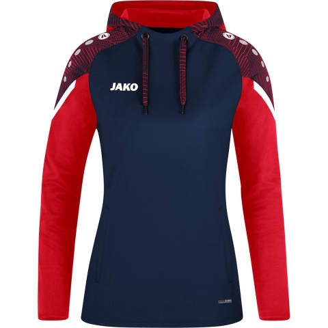 JAKO 6722D Sweater Met Kap Performance Dames - Marine/Rood - 40