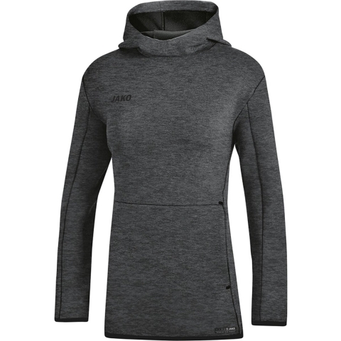 JAKO 6729D Sweater Met Kap Premium Basics Dames - Antraciet Gemeleerd - 42
