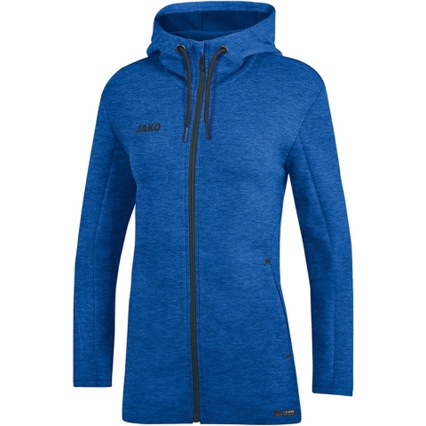 JAKO 6829D Jas Met Kap Premium Basics Dames - Royal Gemeleerd - 38
