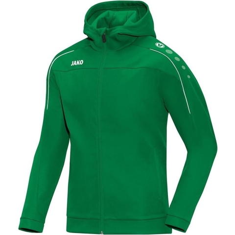 JAKO 6850D Jas Met Kap Classico Dames - Sportgroen - 38