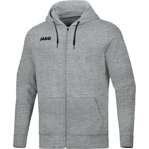 JAKO 6865 Jas Met Kap Base - Lichtgrijs Gemeleerd - 3XL