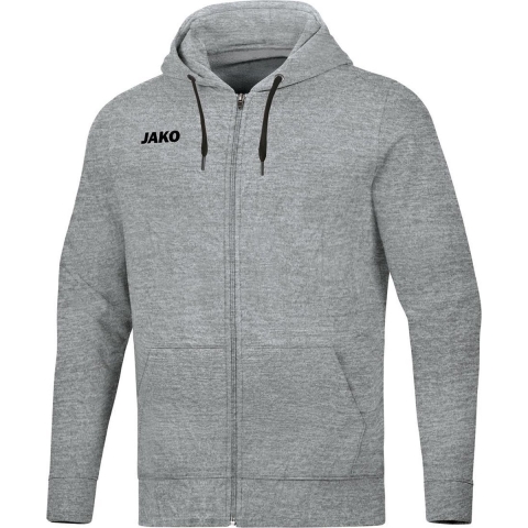 JAKO 6865 Jas Met Kap Base - Lichtgrijs Gemeleerd - 4XL