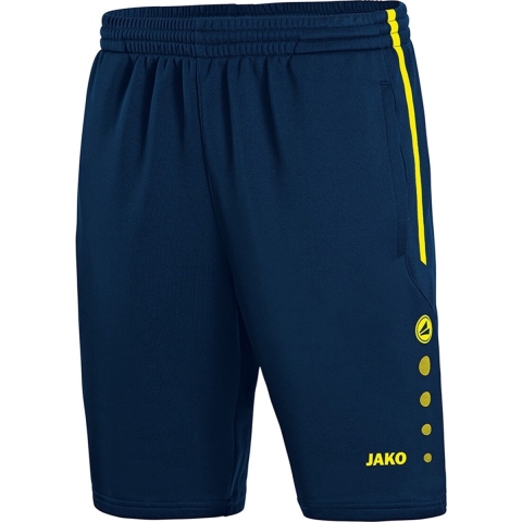 JAKO 8595 Trainingsshort Active - Marine/Fluogeel - M