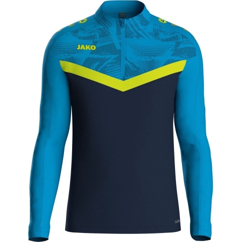 JAKO 8624K Ziptop Iconic Kids - Marine Jako-Blauw/Fluogeel - 140