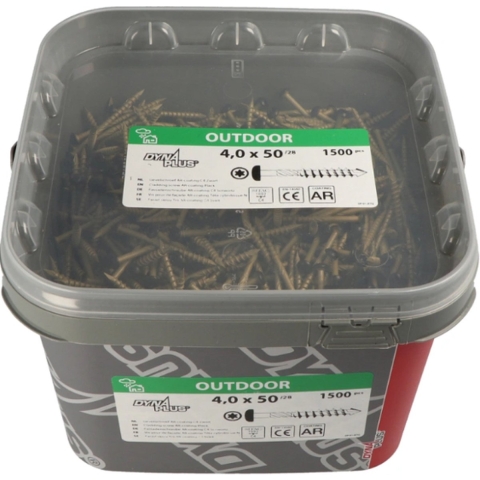 Dynaplus Gevelschroef Ar-Bronze Ck Torx TX15 4.0X50/28 | 1500 stuks - 0289.12.25901