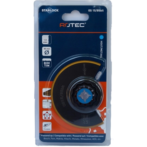 Rotec OS 15/85bit segm.z.bl.Multi Mat. Starlock ø85mm (VE1) - 5190190