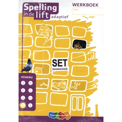 Spelling in de lift adaptief - werkboekjes niveau 1 (set van 5) (Paperback)