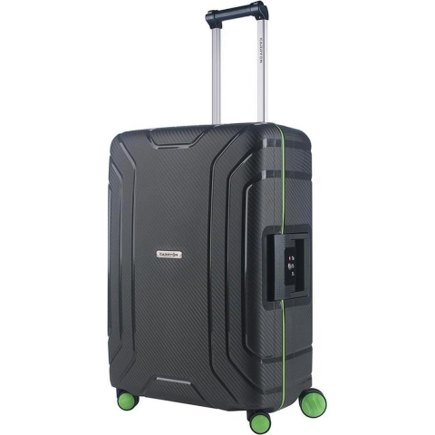 CarryOn Steward TSA Reiskoffer 70 liter zonder rits - 65cm Middenmaat Koffer met kliksloten - Donkergrijs