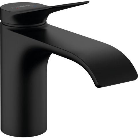 hansgrohe Vivenisééngreeps wastafelmengkraan 80 ééngreeps wastafelmengkraan 80 zonder afvoer mat zwart