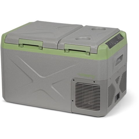 Steamy-E Elektrische Compressor Koelbox - Dual Compartment - Tegelijk koelen en vriezen - 24 liter - 12V en 230V - voor auto en camping - Grijs