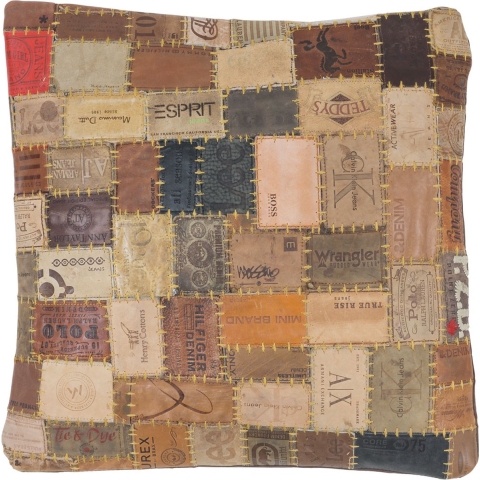 Kussen Royal Label - 50 x 50 cm - Leer