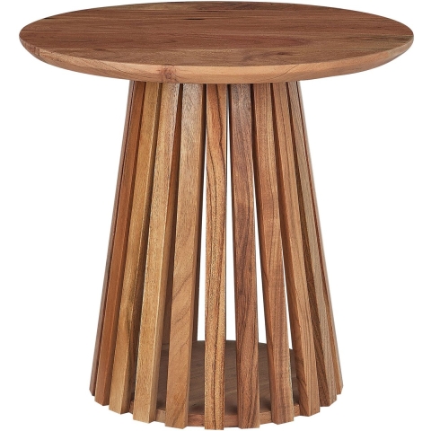 Beliani - MESILLA - Ronde salontafel - Donkerhout - Acaciahout