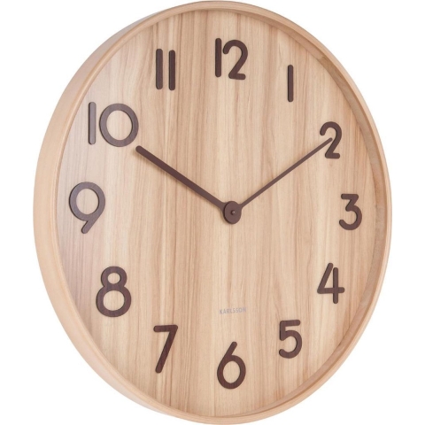 Karlsson - Wandklok Pure - Licht lindehout - Large - Ø60cm