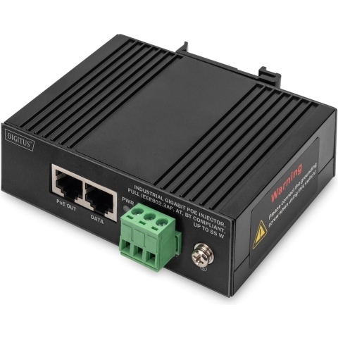Digitus DN-651141 PoE-injector 10 / 100 / 1000 MBit/s IEEE 802.3af (12.95 W), IEEE 802.3at (25.5 W), IEEE 802.3bt, IEEE 802.3at (30 W), IEEE 802.3af (15.4 W)