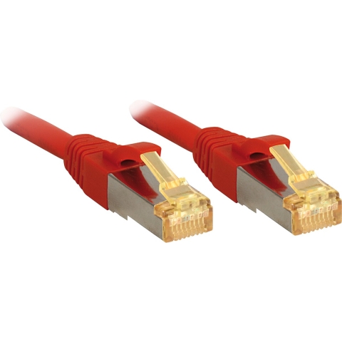 LINDY 47298 RJ45 Netwerkkabel, patchkabel CAT 6a (losse kabel CAT 7) S/FTP 10.00 m Rood Snagless 1 stuk(s)