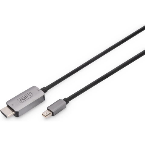 Digitus DB-340109-010-S DisplayPort-kabel DisplayPort / Mini-displayport Aansluitkabel DisplayPort-stekker, Mini DisplayPort-stekker 1 m Zwart Flexibel,