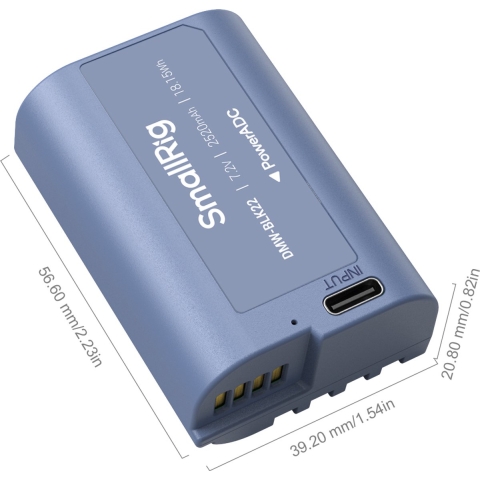 SmallRig 4906 DMW-BLK22 USB-C Rechargeable Camera Battery