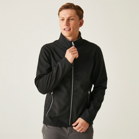Ragetta RG762 Ascender 2-Layer Softshell Jacket - Black/Mineral Grey - XL