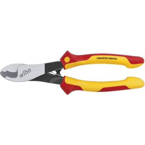 Wiha Kabelknipper Industrial electric met in- en uitschakelbare openingsveer | 210 mm | In blister - 43667 - 43667