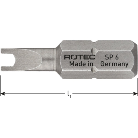 Rotec PRO Insertbit Spanner S4 L=25mm C 6,3 BASIC - 10 stuks - 8140004
