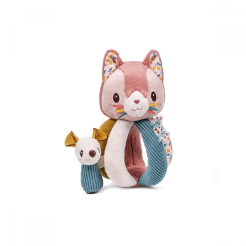 Lilliputiens Rammelaar met handvat - Jeanne de kat - Lilliputiens - OneSize - Rammelaar