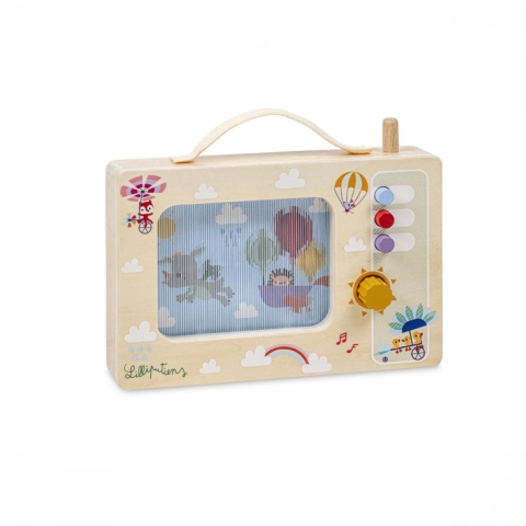 Lilliputiens Geanimeerd Muziekdoos - Hout - Vliegend Joe - Lilliputiens - OneSize - Muziekdoos