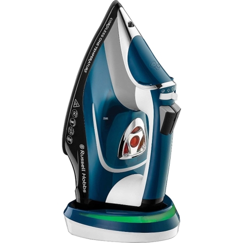 Russell Hobbs Cordless One Temperature Stoomstrijkijzer Keramische zoolplaat 2600 W Zwart, Blauw, Wit