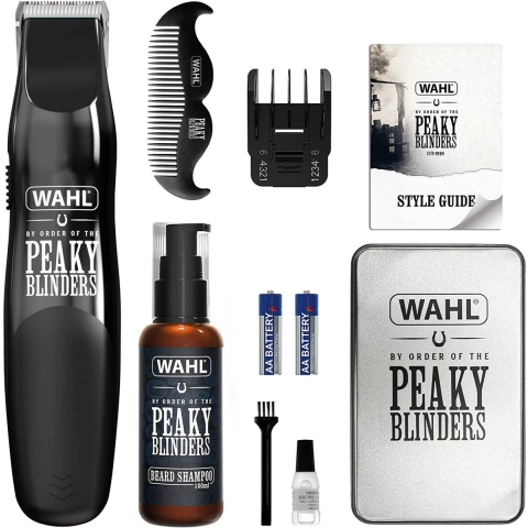 Wahl - Peaky Blinders - 5 Delig - Baardtrimmer set - Precisie Trimmer - Baardshampoo - Kam - Limited Edition