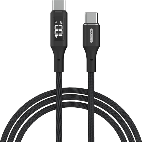 USB-C naar USB-C voedingskabel met led-scherm 1.5 m Kabel
